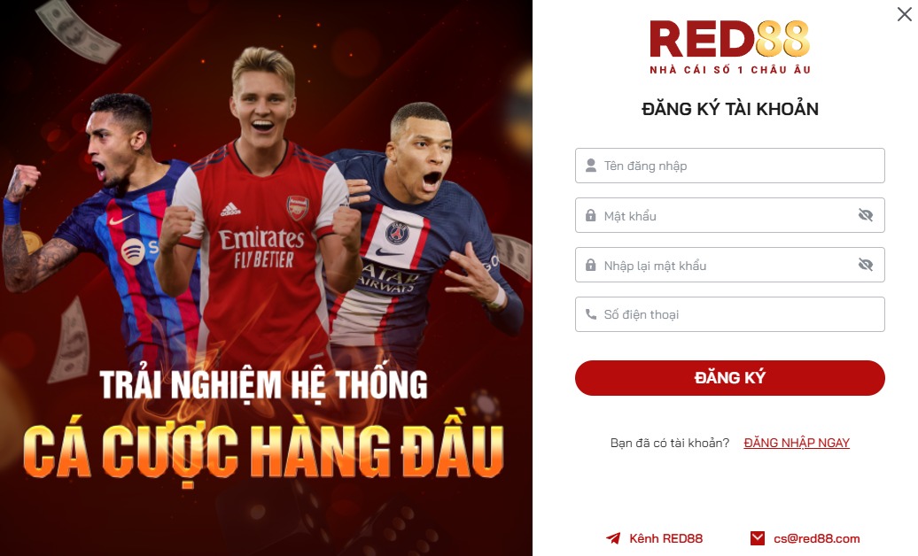 Đăng ký red88 nhanh nhất